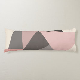 Moderne geometrische Formen aus rosa und grauem Mi Seitenschläferkissen