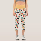 Moderne geometrische Formen Capri Leggings (Vorderseite)