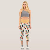 Moderne geometrische Formen Capri Leggings (Vorderseite)