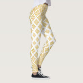 Moderne geometrische Formen des Glitzer Gold Leggings (Rechts)
