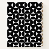 Moderne geometrische Formen des Schwarzen Mittelze Notizblock (Rückseite)