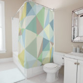 Moderne geometrische Formen Design Weiche Pastellt Duschvorhang (Beispiel)