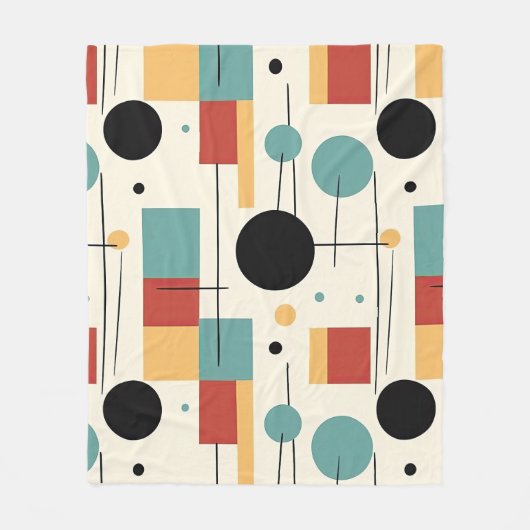 Moderne geometrische Formen Fleecedecke (Vorderseite)