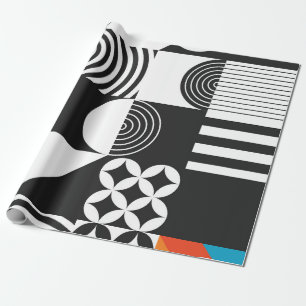 Moderne geometrische Formen im skandinavischen Sti Geschenkpapier