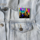 Moderne geometrische Formen in New York Abstrakt Button (Beispiel)