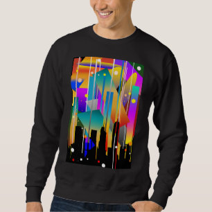 Moderne geometrische Formen in New York Abstrakt Sweatshirt