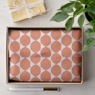Moderne geometrische Formen in Orange Seidenpapier