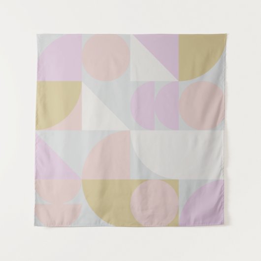 Moderne geometrische Formen in Winterpasten Wandteppich (Vorderseite)