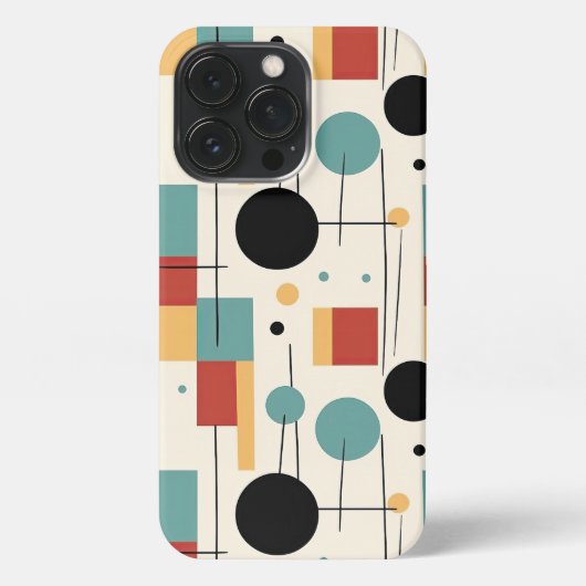 Moderne geometrische Formen iPhone Hülle (Rückseite)