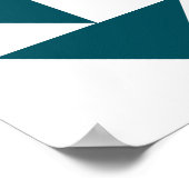 Moderne geometrische Formen Kunst in Blau und Gelb Poster (Ecke)