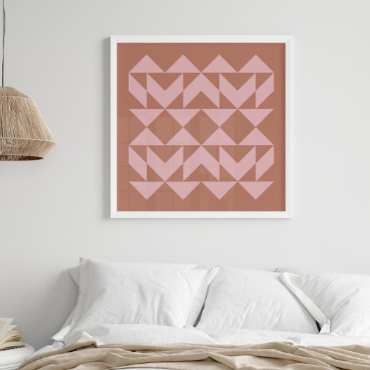 Moderne geometrische Formen Kunst | Rost und Terra Poster