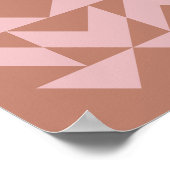 Moderne geometrische Formen Kunst | Rost und Terra Poster (Ecke)