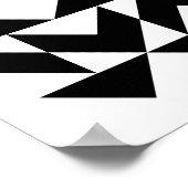 Moderne geometrische Formen Kunst und Weiß Poster (Ecke)