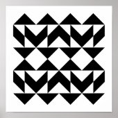 Moderne geometrische Formen Kunst und Weiß Poster (Vorne)