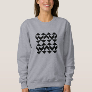 Moderne geometrische Formen Kunst und Weiß Sweatshirt