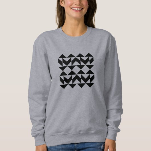 Moderne geometrische Formen Kunst und Weiß Sweatshirt (Vorderseite)