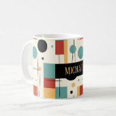 Moderne geometrische Formen mit Namen Kaffeetasse (Vorderseite Links)