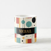 Moderne geometrische Formen mit Namen Kaffeetasse (Mittel)