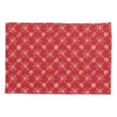 Moderne geometrische Formen Muster in hellrot Kissenbezug (Rückseite-Links)