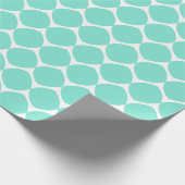 Moderne geometrische Formen Muster in schminkgrün Geschenkpapier (Ecke)