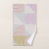 Moderne geometrische Formen Muster in Winterpasten Badhandtuch Set (Handtuch)