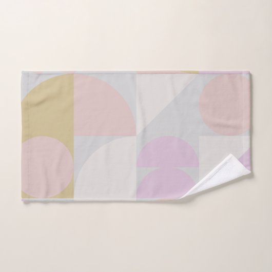 Moderne geometrische Formen Muster in Winterpasten Badhandtuch Set (Handtuch)