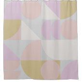 Moderne geometrische Formen Muster in Winterpasten Duschvorhang (Vorderseite)