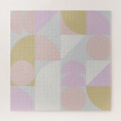 Moderne geometrische Formen Muster in Winterpasten Puzzle (Horizontal)