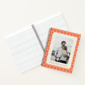 Moderne geometrische Formen Orange Personalisierte Notizblock (Innenseite)