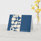 Moderne geometrische Formen Personalisiert fett bl Karte (Gelbe Blume)