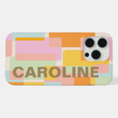 Moderne geometrische Formen Personalisiert iPhone Hülle (Rückseite (Horizontal))