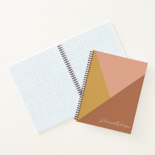 Moderne geometrische Formen Personalisiert Notizblock (Innenseite)