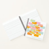 Moderne geometrische Formen Personalisiert Notizblock (Innenseite)