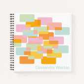 Moderne geometrische Formen Personalisiert Notizblock (Vorderseite)