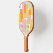 Moderne geometrische Formen Personalisiert Pickleball Schläger (Links)