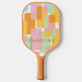 Moderne geometrische Formen Personalisiert Pickleball Schläger (Rückseite)