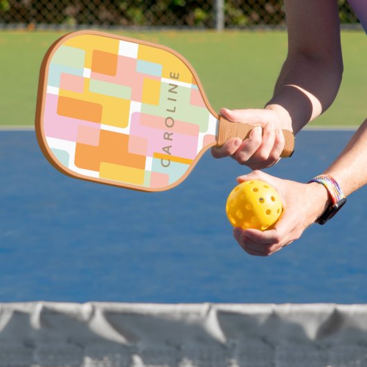 Moderne geometrische Formen Personalisiert Pickleball Schläger (InSitu)