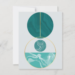 Moderne geometrische Formen Postkarte