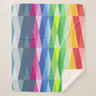 Moderne geometrische Formen Regenbogenmuster Sherpadecke