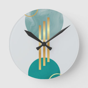 Moderne geometrische Formen Runde Wanduhr