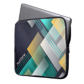 Moderne geometrische Formen Textur mit Individuell Laptopschutzhülle (Vorderseite Links)