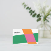 Moderne geometrische Formen Visitenkarte (Stehend Vorderseite)