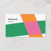 Moderne geometrische Formen Visitenkarte (Vorderseite)