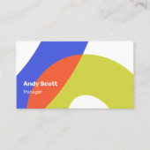 Moderne geometrische Formen Visitenkarte (Vorderseite)