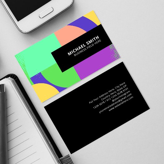 Moderne geometrische Formen Visitenkarte
