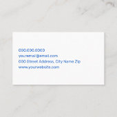 Moderne geometrische Formen Visitenkarte (Rückseite)