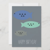 Moderne geometrische Formen von Fischen, nautisch
