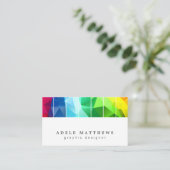 Moderne geometrische Formen von Regenbogen Visitenkarte (Stehend Vorderseite)