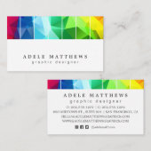 Moderne geometrische Formen von Regenbogen Visitenkarte (Vorne/Hinten)