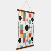 Moderne geometrische Formen Wandteppich Mit Holzrahmen (Gewinkelt)